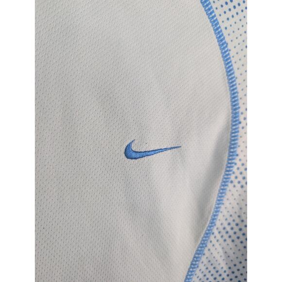 Nike Performance women's two-tone blue print stretch short-sleeved t-shirt Sz L - Picture 2 of 6